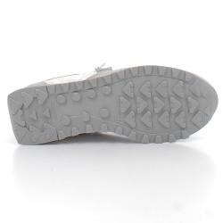 CETTI-sneakers streetwear argent sur semelles sport avec fermetures à lacets élastiques pour femme-C848 SRA