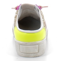 CETTI-sneakers streetwear sur semelles plates sport avec fermetures à lacets élastiques pour femme-C1342 SRA MULE