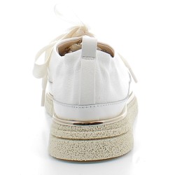 XSA-chaussures derby à lacets à talons moyens compensés avec fermetures à lacets pour femme-9052