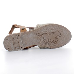 MUSTANG-sandales sur semelles plates avec fermetures à velcros pour femme-1388808