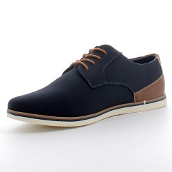 BROKER et CO-chaussures derby à lacets sur semelles confortables pour homme-D0181 G2