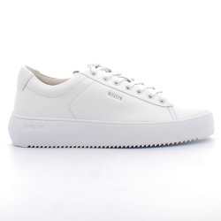 BLACKSTONE-sneakers streetwear blanches à lacets sur semelles plates sport pour femme-BL221