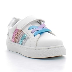 TOP WAY-sneakers basses streetwear à lacets élastiques et fermetures à velcros pour bébé fille-B939960