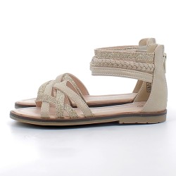 CLAUDIA GHIZZANI-sandales sur semelles plates confortables avec fermetures éclair pour enfant fille-1FS0260902