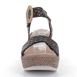 GEO REINO-sandales compensées avec fermetures à velcros pour femme-VIABE