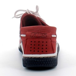 TBS-chaussures bateau rouges à lacets sur semelles plates sport pour homme-GLOBEK