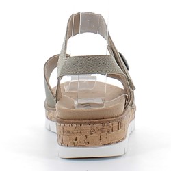 LONGO-sandales confortables sur talons compensés avec fermetures à velcros pour femme-1126764