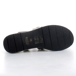 FUGITIVE-sandales sur talons compensés avec fermetures à boucles pour femme-KINOA