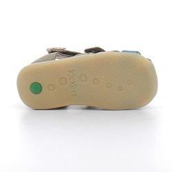 KICKERS-BIPOD-sandales bouts et contreforts fermés sur semelles confortables avec fermetures à velcros pour bébé garçon