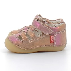 KICKERS-SUSHY-sandales premiers-pas sur semelles confortables avec fermetures à velcros pour bébé fille