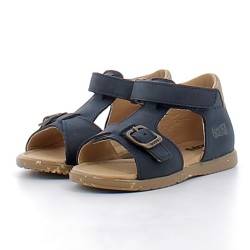 BOPY-sandales premiers pas sur semelles plates confortables avec fermetures à boucles et à velcros pour bébé garçon-RAFIN