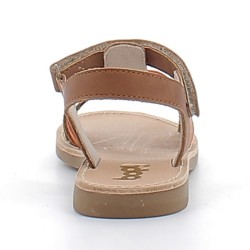 BOPY-sandales plates sur semelles confortables avec fermetures à velcros pour enfant fille-ELBORO